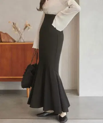 Meiru 하이웨스트 머메이드 스커트