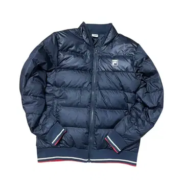 [ 새상품급 ] FILA 다운 자켓 L 블랙 충전솜 블루종 남성용 보온
