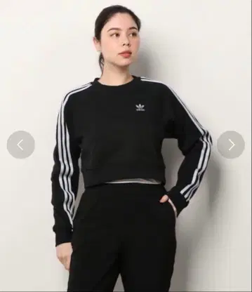 adidas 오리지널 스트라이프 크롭 트레이닝복