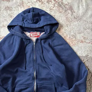 70s 알루미늄 지퍼 vintaige 더블 페이스 풀 집업 후드티 M