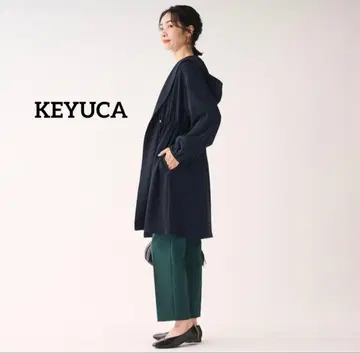 새상품급 KEYUCA 케유카 가운 코트 사이즈 F 네이비