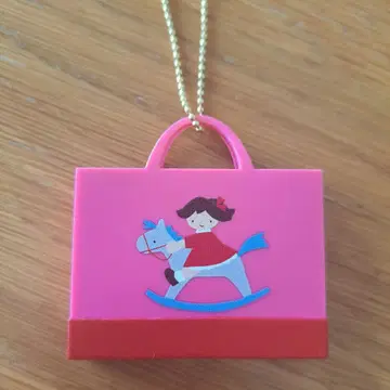 패밀리아 캡슐 토이 데님 백 참 레드