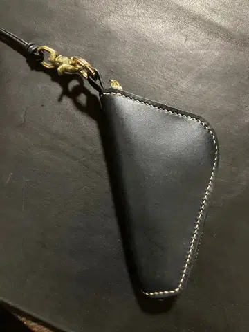 블랙 이탈리아 가죽 지퍼 키케이스 소품함