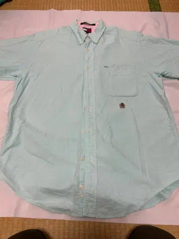 TOMMY HILFIGER 반팔 셔츠 M 민트 그린