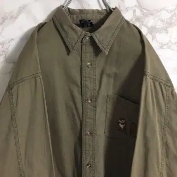 [캐릭터 자수] 루니툰 태즈매니안 데빌 코튼 셔츠 브라운 L