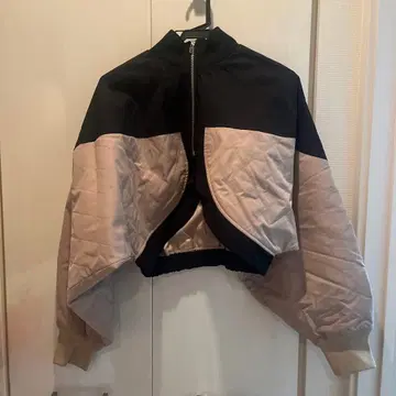 SUM1 STYLE 퀼팅 자켓 블랙 베이지