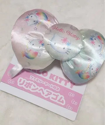 헬로키티 훼미리마트 한정판 리본 머리끈