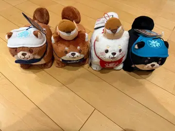 충견 모치시바 쌀가게 봉제 인형 4체 세트