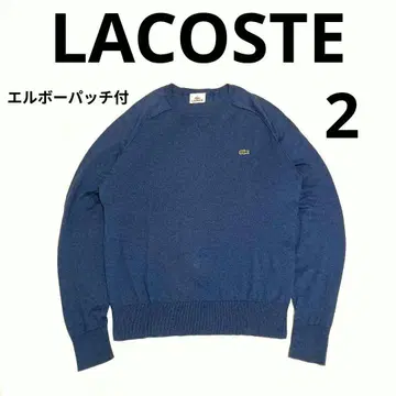새상품급 라코스테 엘르 패치 부착 코튼 울 니트 사이즈 2