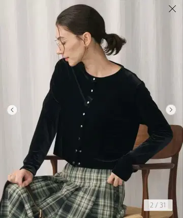 벨로아 컴팩트 가디건 블랙