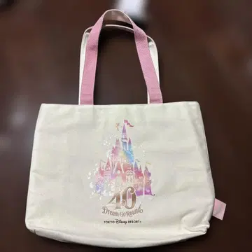 미사용 새상품 도쿄 디즈니랜드 40주년 토트백 핑크