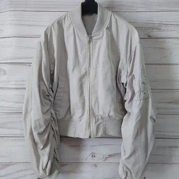 TY BLOCK MA1 숏 블루종 라이트 그레이 새상품급