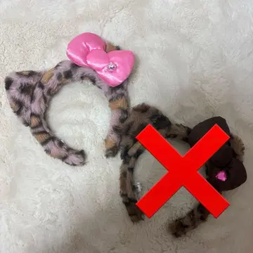 USJ 유니버셜 키티 머리띠 레오파드 무늬