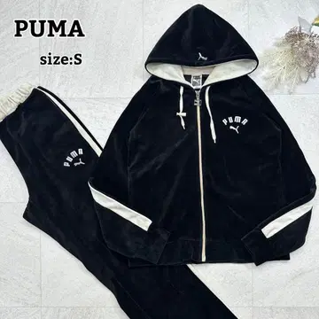 [ PUMA ] 벨로아 저지 셋업 후드티 트랙 팬츠 블랙