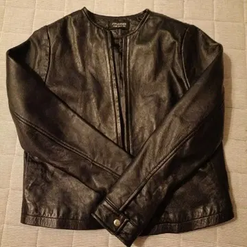 JTP LEATHER 블랙 가죽 아우터