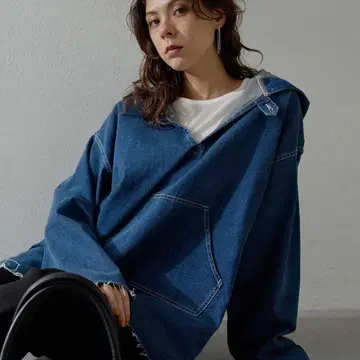 [ 인플루언서 콜라보 ] 데님 후디 윔 가젯 미사용 새상품
