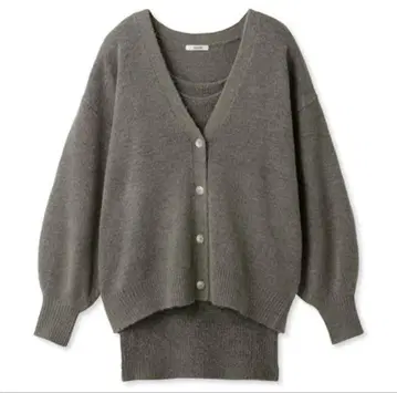 snidel 스나이델 빅 가디건 & 미니 니트 원피스 세트