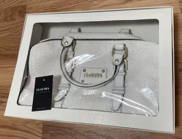 CLAUDIA 화이트 핸드백 중형