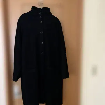 애니에스 베이 하이넥 울 코트