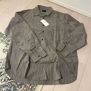 green label relaxing 스트라이프 셔츠 M 사이즈 베이지