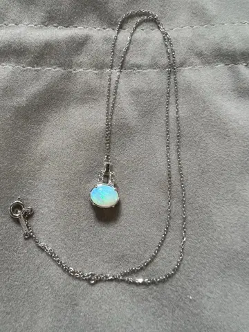 쥬얼리 츠츠미 플라티나 오팔 목걸이 화이트 오팔 목걸이