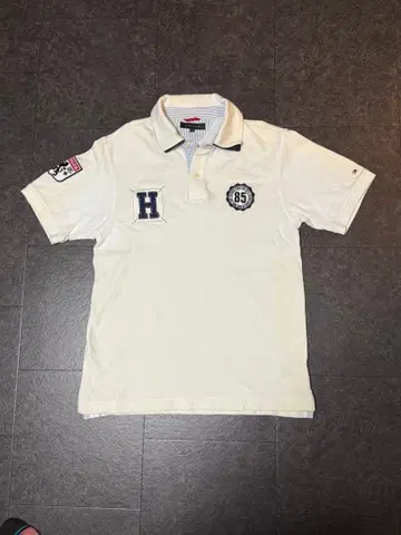 TOMMY HILFIGER 화이트 피케 셔츠 XL