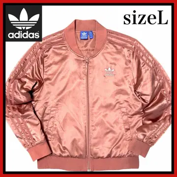 레어! 아디다스 스카잔 트레포일 자수 충전솜 새틴 핑크