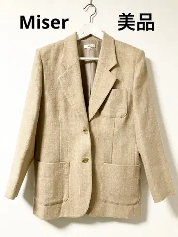 Miser 베이지 트위드 자켓