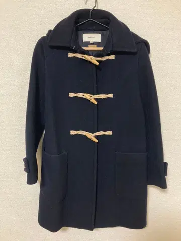 네이비 더플 롱 코트
