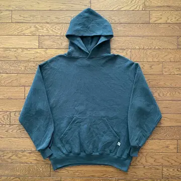 90s RUSSELL ATHLETIC 후드 맨투맨 그린 무지 L