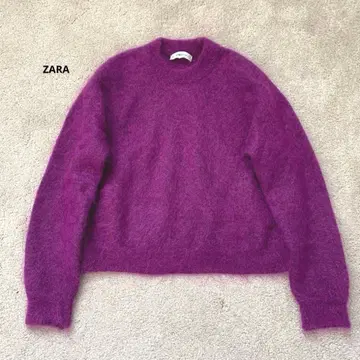 [ 새상품급 ] ZARA 자라 모헤어 니트 보라색 퍼플 S