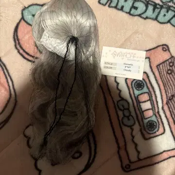 SWITCH 제 8-9인치 가발 SD 사이즈 실버 미사용