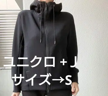 유니클로 +J 드라이 후드 맨투맨