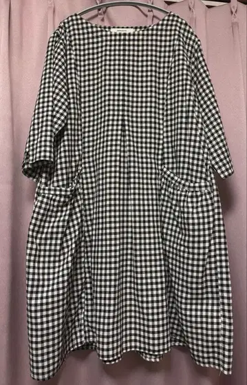 연말 세일 CAPRICORNE 깅엄 체크 여성용 원피스 4L