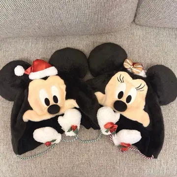 디즈니 크리스마스 팬캡 미키 미니 세트