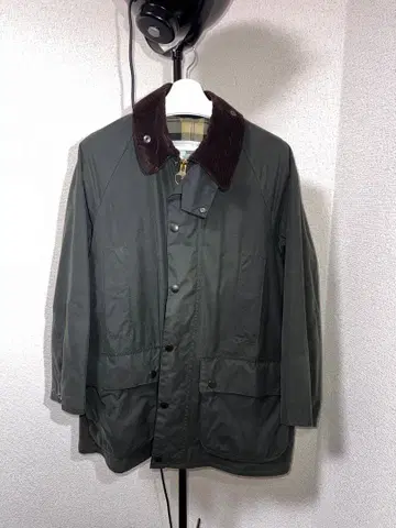 바버 다크 그린 코듀로이 옷깃 자켓