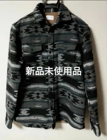 기하학 패턴 플리스 자켓 미사용 새상품