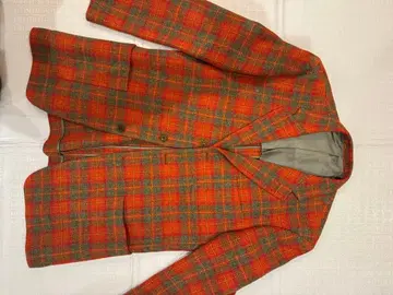 해리스 트위드 체크 테일러드 자켓