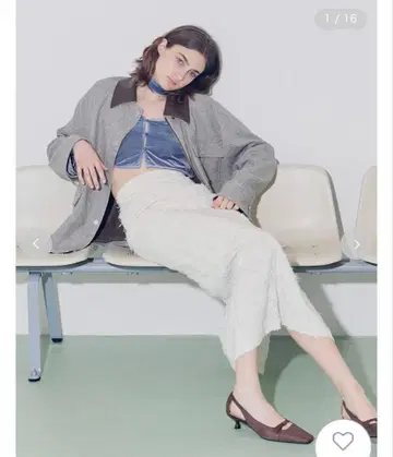 새상품급 FRAY I.D 컷 자카드 타이트 스커트