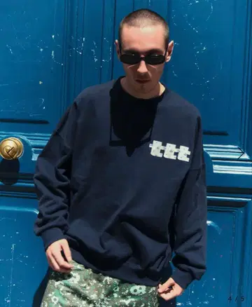 [ 미착용 ] TTT MSW fruits sweat S 사이즈 네이비