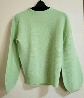 쿠 드 샹스 라이트 그린 니트 스웨터 사이즈 38
