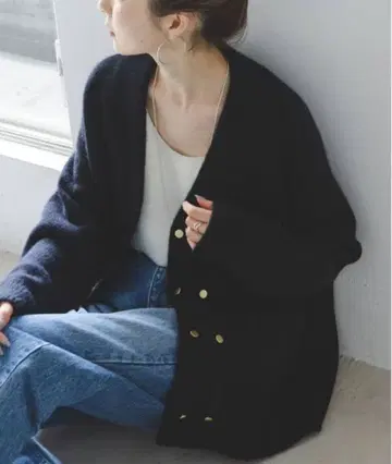 NOBLE 야크 더블 버튼 니트 가디건