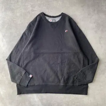 러셀 애슬레틱 맨투맨 구제 의류 무지 자수 XL 블랙 빨간색 12590