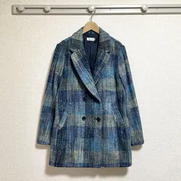 [ 새상품급 ] LEPSIM(렙심) L 사이즈 체크 더블 버튼 울 코트