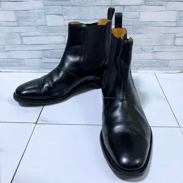 스코치 그레인 사이드 고어 부츠 숏부츠 505 천연 가죽 블랙 25 3E