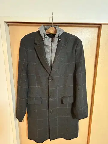 ZARA 후드 부착 체스터 코트 XL