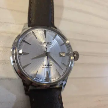 SEIKO PRESAGE 자동 시계 실버