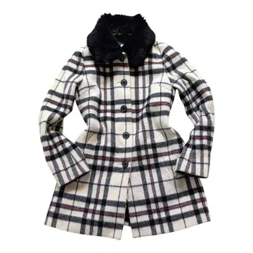 LOVELESS 러브리스 체크 코트 퍼 사이즈 34