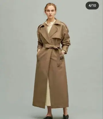 uncrave 베이지 롱 코트 울 트렌치 새상품급