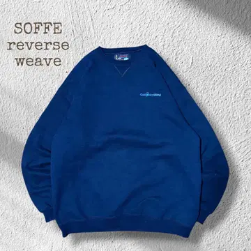 90s~ USA제 SOFFE 리버스 위브 기업 로고 앞V 구제 의류 XL